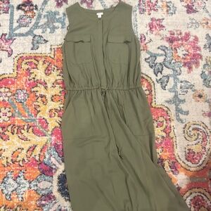 Army Green Sleeveless Dress